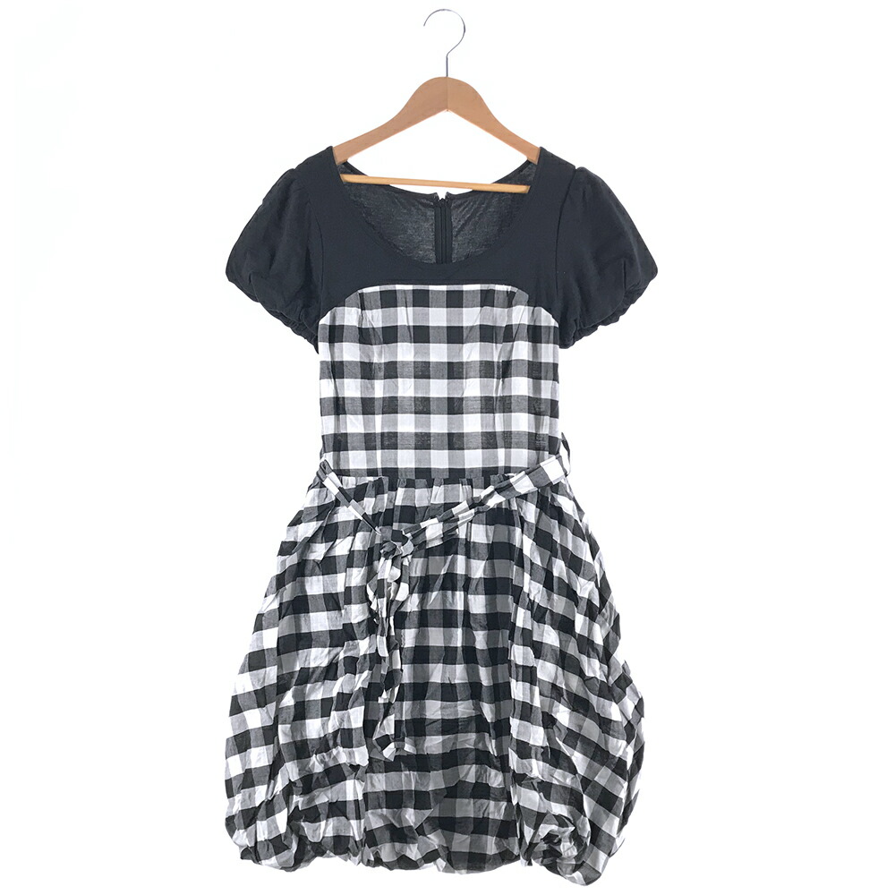 BURBERRY LONDON BLUE LABEL Check Switching Balloon Dress Size Indication 38 Mul