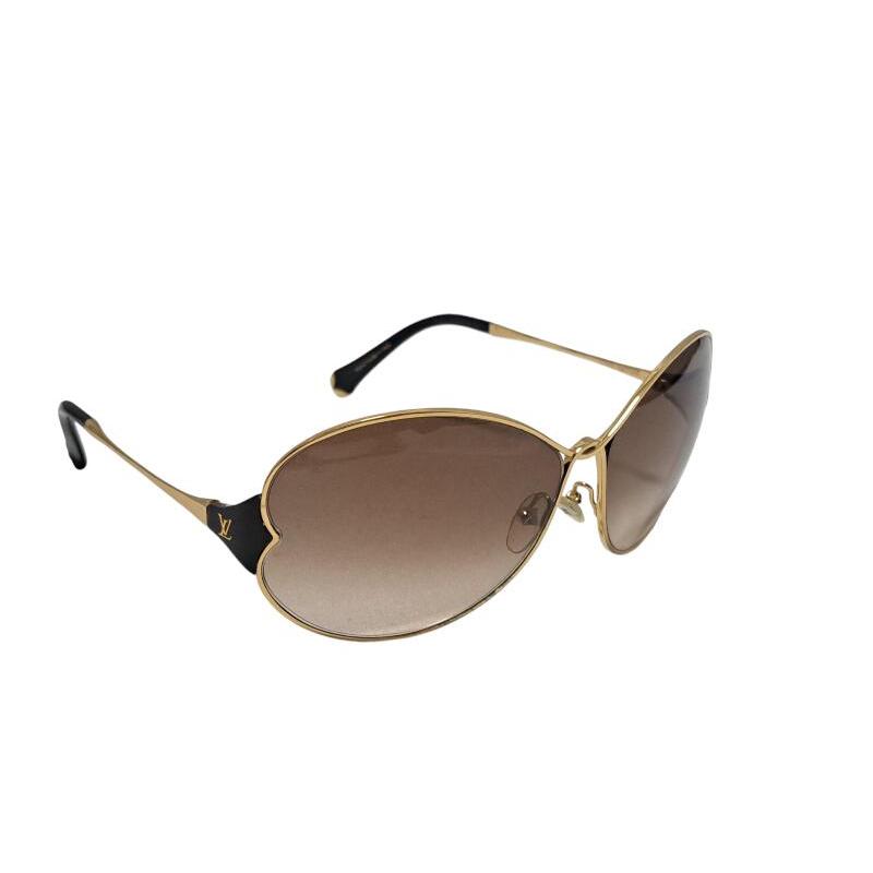 Louis Vuitton Gold and Brown Women\'s Sunglasses LV Go-14 Oval Sunglasses S00 - Women - Accessories | LOUIS  main image 4