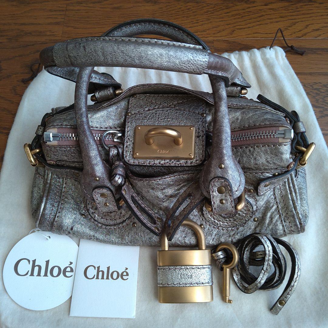 Chloe Paddington Mini Silver leather used from JAPAN | eBay
