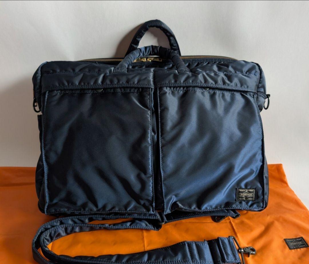 Rare PORTER TANKER briefcase Iron blue | eBay